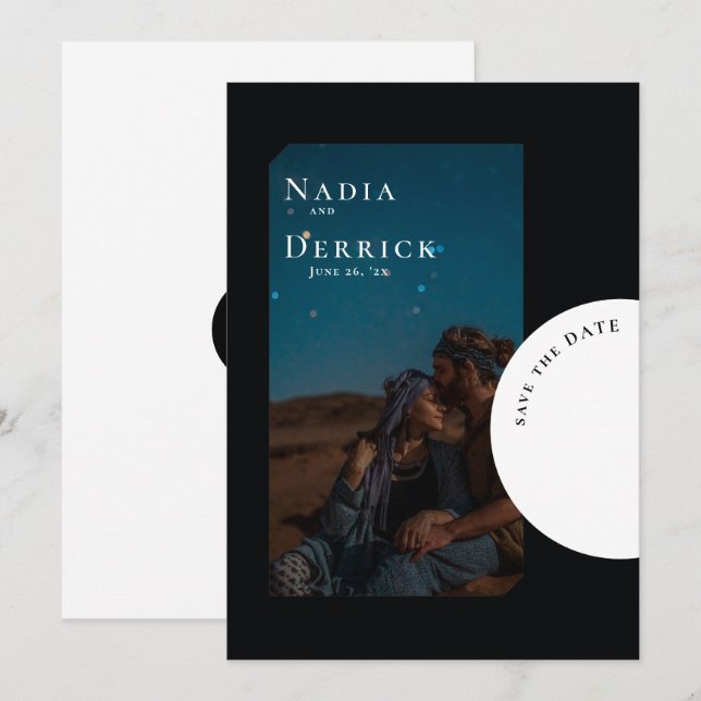 CHIC CIRCLE WEDDING SAVE THE DATE (Front/Back)