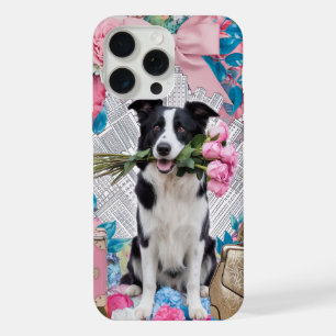 Chic City Dog with Floral Charm iPhone 15 Pro Max Case