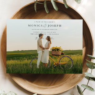 Chic Classic Elegant Photo Wedding Invitation