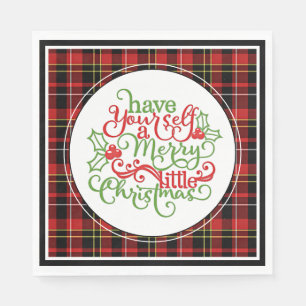 Chic Classic Red Black Yellow White Tartan Pattern Napkin