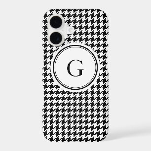 Chic classy black and white houndstooth pattern
