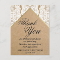 Chic & Classy White Lace, Gold, & Recycled Paper