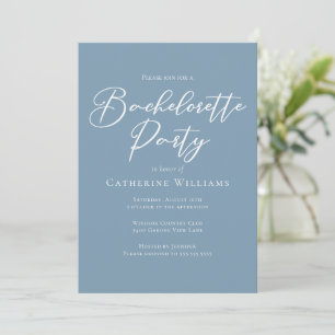 Chic Coastal Blue Bachelorette Party Invitation
