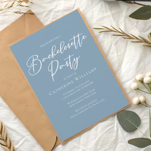 Chic Coastal Blue Bachelorette Party Invitation