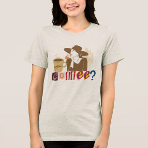 Chic Coffee Lover Ransom Note Style T-Shirt  Tri-Blend Shirt
