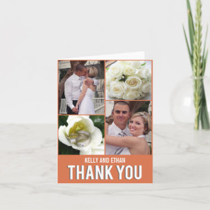 Chic Collage Wedding Thank You Card