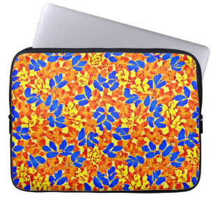 Chic Colour Burst Foliage Pattern Laptop Sleeve