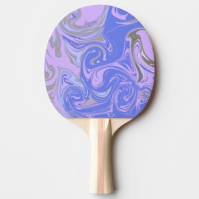Chic Colourful Abstract Swirling Marble Texture Pi Ping Pong Paddle (Front)