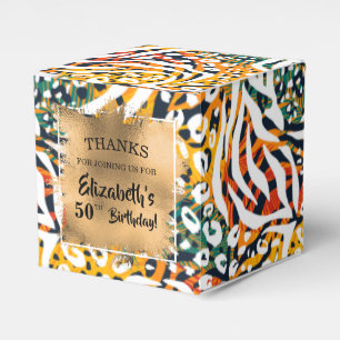 Chic Colourful Animal Print Favour Box