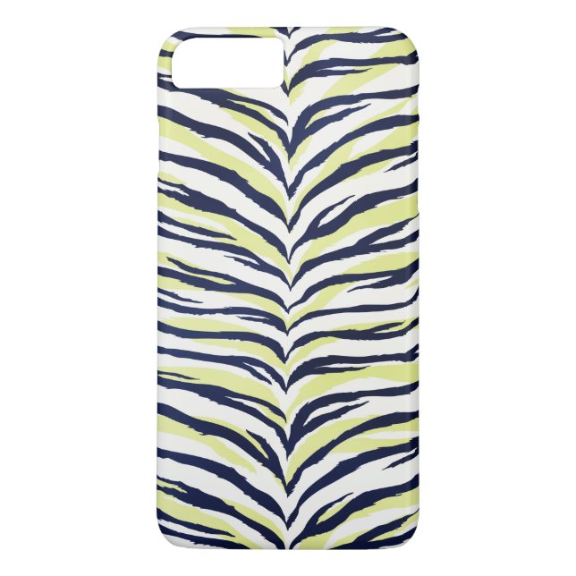 Chic colourful black & yellow zebra print monogram Case-Mate iPhone case (Back)