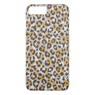 Chic colourful brown gold cheetah print iPhone 8 plus/7 plus case