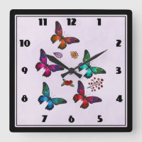 Chic Colourful Butterflies Pattern on Pastel Pink