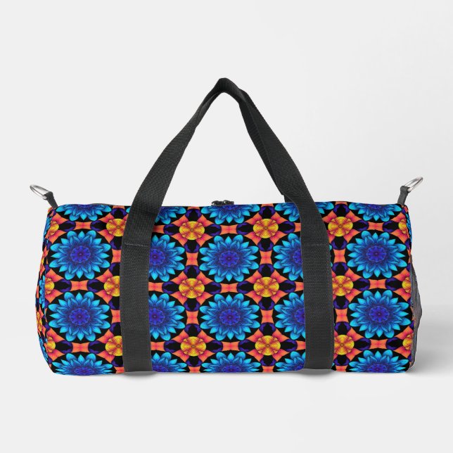 Chic Colourful Geometric Design Duffle Bag (Front)