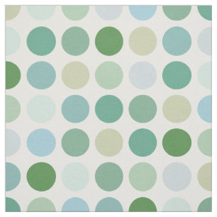 Chic colourful green polka dots pattern monogram fabric