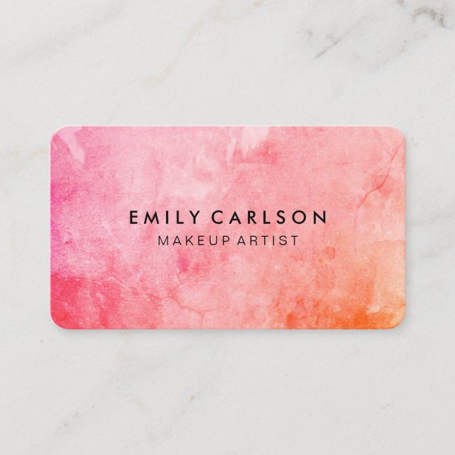Chic Colourful Grunge Appointment Card (Front)