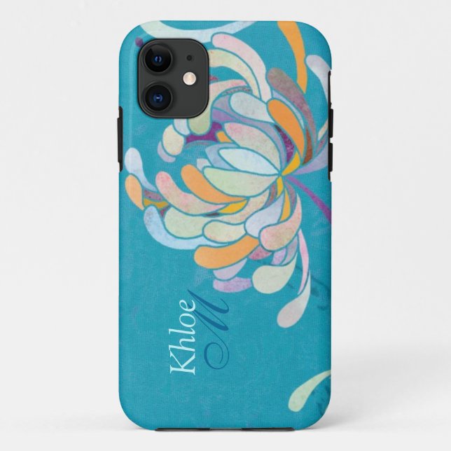 Chic Colourful Mum Floral Monogram iPhone 5 Cases (Back)
