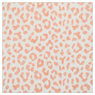 Chic colourful peach orange cheetah print pattern fabric