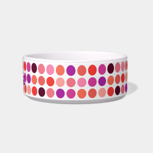 Chic colourful polka dots pattern monogram bowl