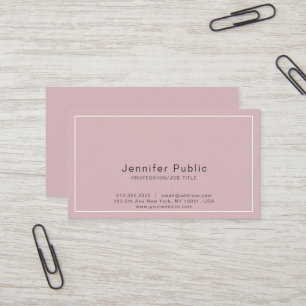 Chic Colours Plain Professional Elegant Modern Business Card