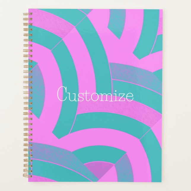 chic contemporary sophisticated chevron planner (Front)