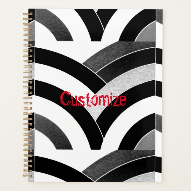 chic contemporary sophisticated chevron planner (Front)