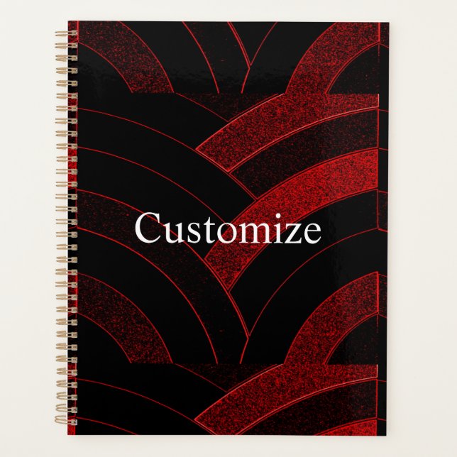 chic contemporary sophisticated chevron planner (Front)