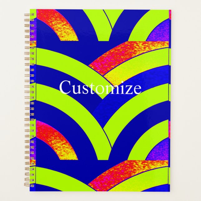 chic contemporary sophisticated chevron planner (Front)