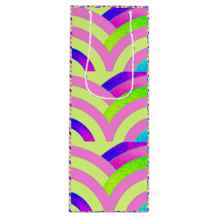 chic contemporary stylish chevrons wine gift bag