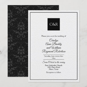 Chic Contemporary Wedding Invitation