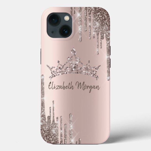 Chic Cool Glitter Crown Drop  Case-Mate iPhone Case (Back)