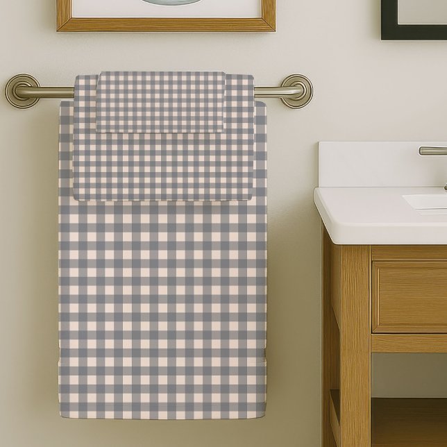 Chic Coral Tartan Towels Refined and Cosy Feel (Chic Coral Tartan Towels Refined and Cozy Feel)