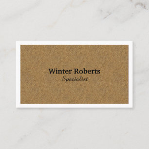 Chic cork wood with frame minimalist business card