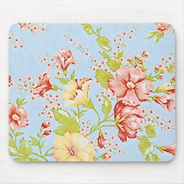 Chic Cottage Floral Mousepad (Front)