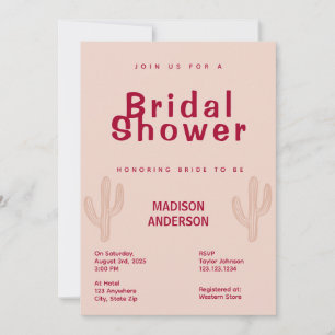 Chic Country Theme Bridal Shower Invitation