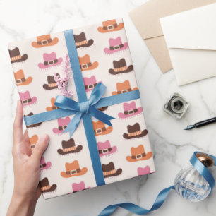 Chic Cowgirl Hats Wrapping Paper