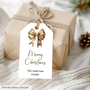 Chic Cozy Neutral Earthy Rustic Minimal Christmas  Gift Tags