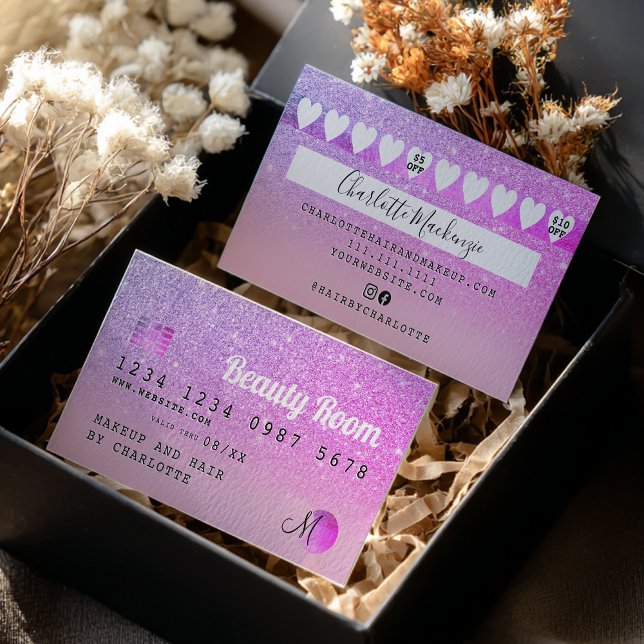 Chic Credit card pink purple glitter loyalty (Chic Credit card pink purple glitter loyalty)