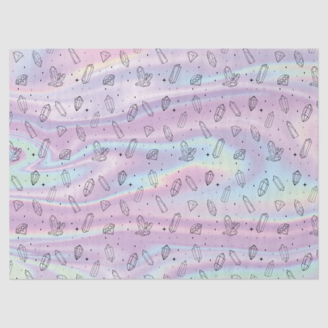 Chic Crystal Holographic Patterned Magical Tissue Paper (Front)