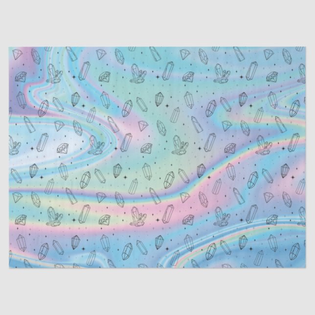 Chic Crystal Holographic Patterned Magical Tissue  Tissue Paper (Front)