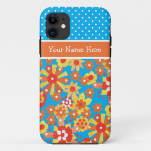 Chic Custom iPhone 5 Case: Ditsy Orange Floral 11 Case