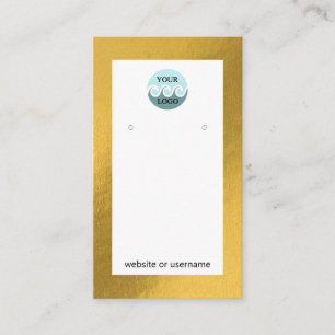 Chic custom logo gold frame earring display card