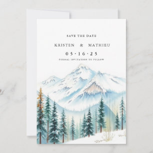 Chic Custom Mountain  Save The Date