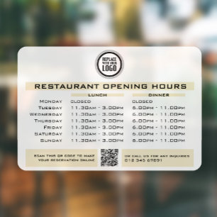  Chic Custom Opening Lunch Dinner Hours Restaurant