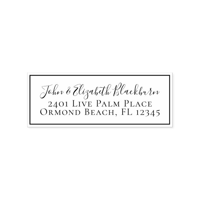 Chic Custom Personalised Return Address Label Rubber Stamp (Imprint)