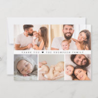 Chic Custom Photo Collage Grid Baby Shower