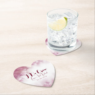Chic Customised Name Marble I Do Crew Wedding Paper Coaster
