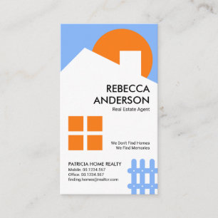 Chic Cute Sunny Home Picket Fence Realty Business Card