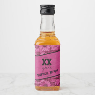 Chic Daisy 30Th Birthday Presents For Mother Liquor Bottle Label