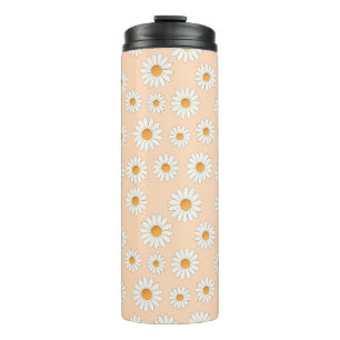 Chic Daisy Flower Pattern – Cute Floral Designe -  Thermal Tumbler
