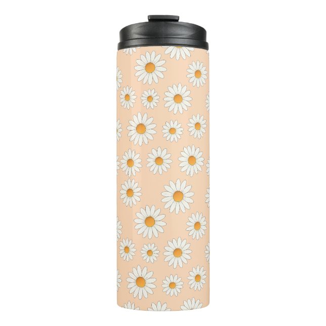 Chic Daisy Flower Pattern – Cute Floral Designe -  Thermal Tumbler (Front)